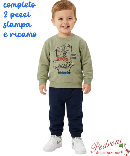 Tuta neonato SWEET H825 VERDE/blu 12/36 mesi