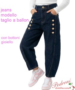 Pantalone jeans bambina LOLLITOP N7283 JEANS 4/12 anni