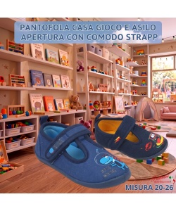 * STOCK * PANTOFOLA bimbo CASA-ASILO-GIOCO GD3229-30 Tg.20/26