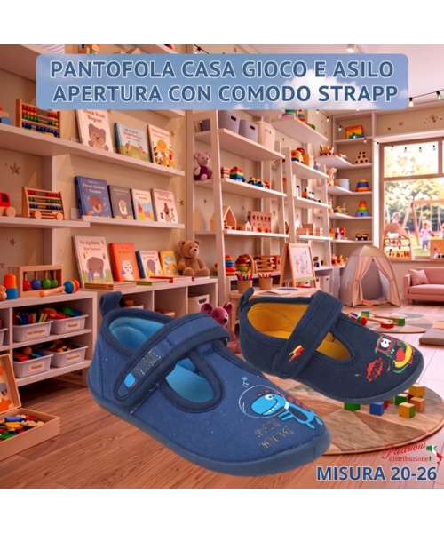 * STOCK * PANTOFOLA bimbo CASA-ASILO-GIOCO...
