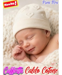 *MAFER* Cuffietta BABY in CALDO COTONE WSB9309 Latte 3/6 mesi