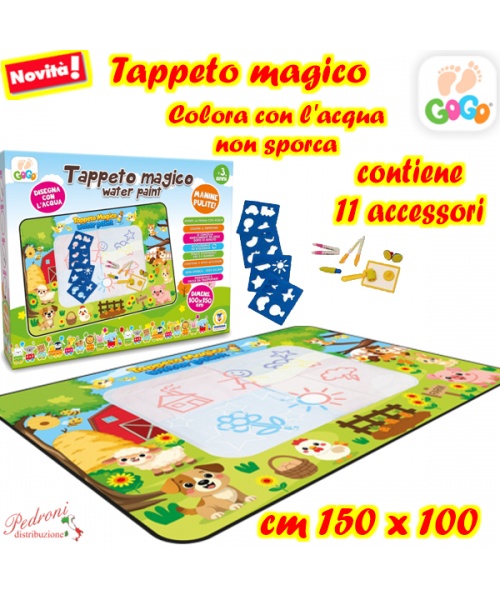 *LINEA GOGO* TAPPETO MAGICO AD ACQUA 150X100 CM...