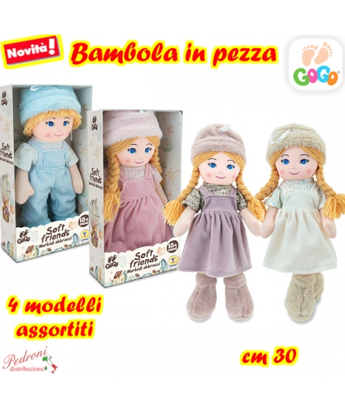 *CAMILLA e CARLOTTA*BAMBOLA IN PEZZA CM 30 IN 4...