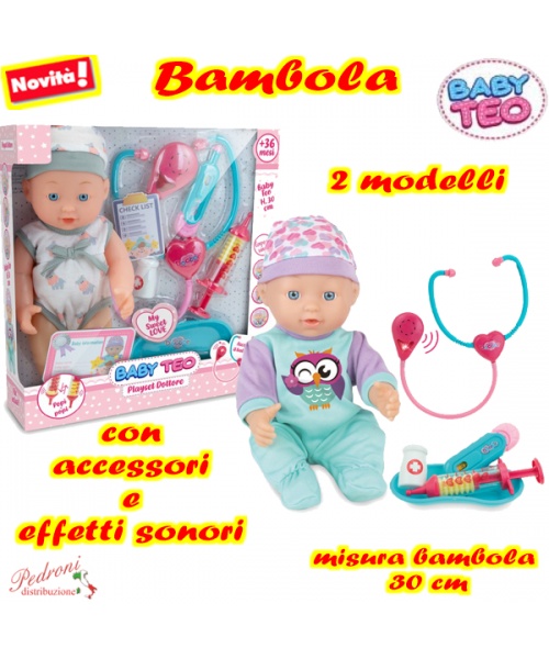 *BABY TEO* BEBE' PLAYSET DOTTORE 30CM IN 2...