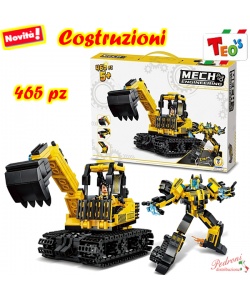 *TEO'S* COSTRUZIONI TRANSFORMER ESCAVATORE 80953 (+5 anni)