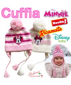 *BABY DISNEY* MINNIE Cuffia PARAORECCHIE Tg.48-50 WH0832 2col.