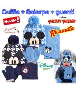 *BABY DISNEY* MICKEY SET da 3 PEZZI Tg.48-50 WR6015 in 2 colori