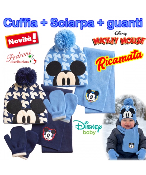*BABY DISNEY* MICKEY SET da 3 PEZZI Tg.48-50...