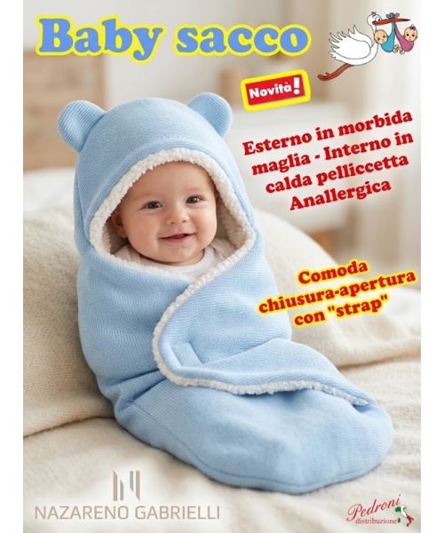 *NOVITA'* Baby sacco " ORSETTO IN MAGLIA "...