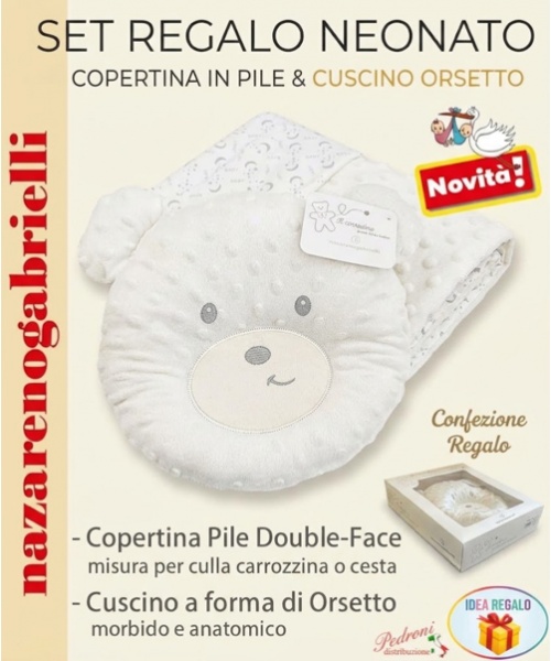 *IDEA REGALO* SET Copertina + Cusino ORSETTO...