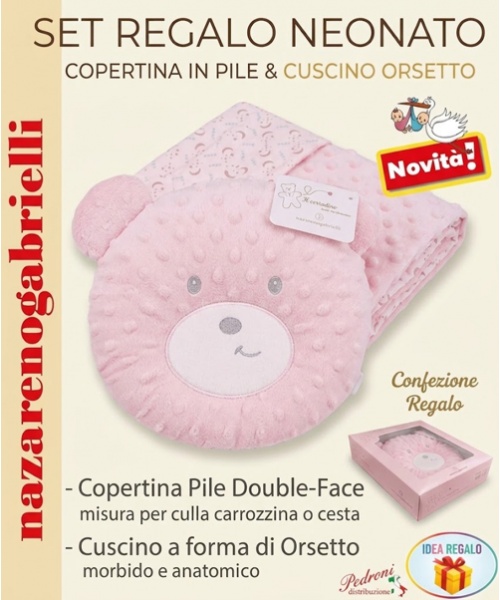 *IDEA REGALO* SET Copertina + Cusino ORSETTO...