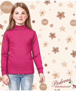 ELLEPI Maglia lupetto m/l bambina CE7596 Fucsia 3/14 anni Taglia a scelta