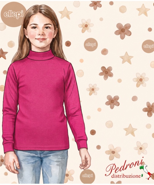 ELLEPI Maglia lupetto m/l bambina CE7596 Fucsia...