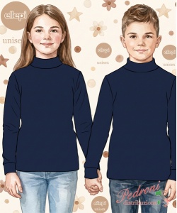 ELLEPI Maglia lupetto m/l bambino/a CE7596 Blu 3/14 anni Taglie a scelta