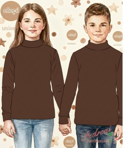 ELLEPI Maglia lupetto m/l bambino/a CE7596 Marrone 3/14 anni Taglie a scelta