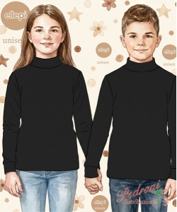 ELLEPI Maglia lupetto m/l bambino/a CE7596 Nero 3/14 anni Taglie a scelta