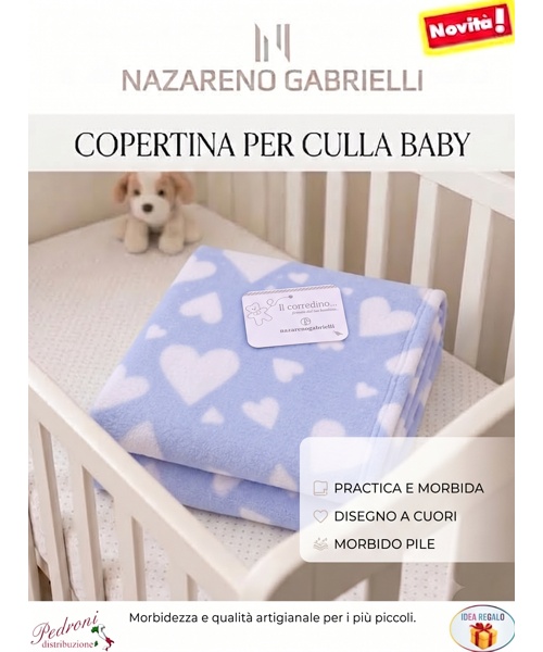 Copertina CULLA in PILE disegnata " CUORICNI "...