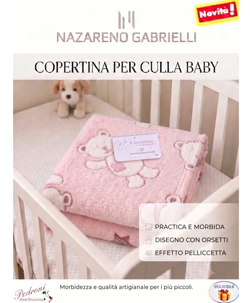 Copertina CULLA in PILE disegnata " ORSETTO "...