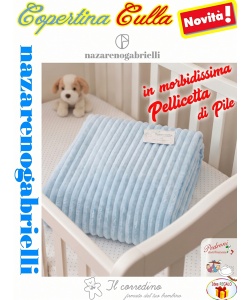 Copertina CULLA "Pelliccetta di Pile" a coste NG-441 CIELO