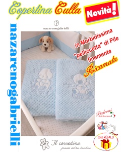 Copertina CULLA "Pelliccetta di Pile" NG-449 ROSA 2 Ricami