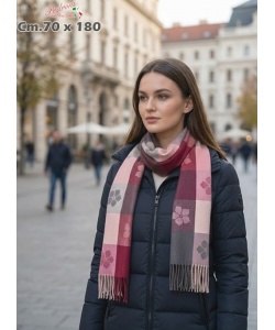 * NOVITA' * SCIARPA INVERNALE WJ-780 cm.70x180 Color6