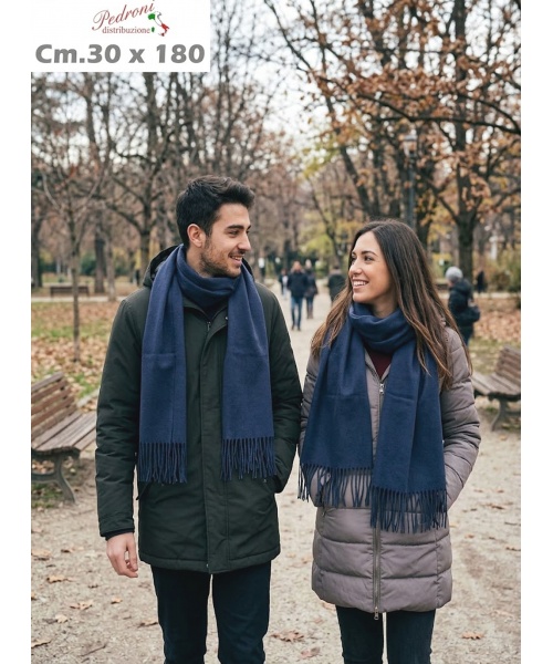 SCIARPA unisex INVERNALE AM-5110 cm.30x180 Navy...