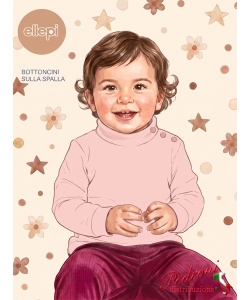 * ELLEPI * Maglia m/l neonata CE7595 ROSA 9/24 mesi Taglia a scelta