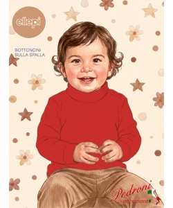* ELLEPI * Maglia m/l neonata CE7595 ROSSO 9/24 mesi Taglia a scelta