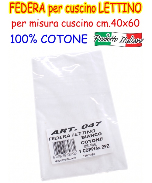FEDERA per cuscino LETTINO Cm.40x60 Art.NG-047...