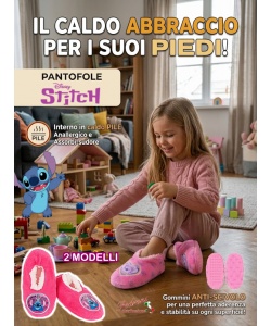 * Novità STITCH * PANTOFOLA bambina ST6130 Tg.23/34 - 2/8 Anni