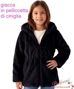 Giacca Pelliccetta bambina CHIC AF2831 NERO 4/12 anni