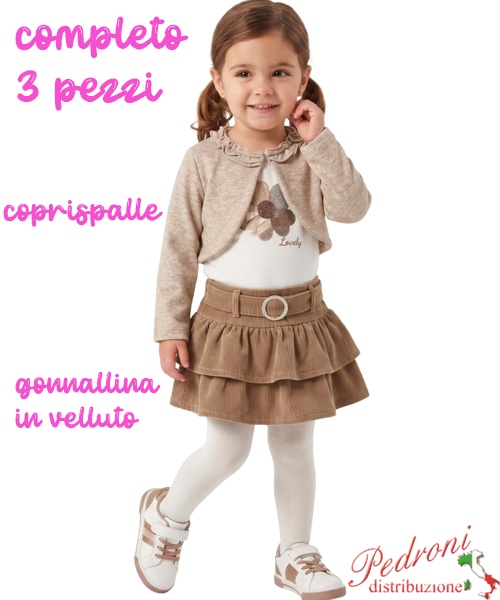 Completo neonata LOLLITOP BC357 BEIGE 12/36 mesi