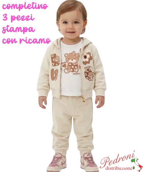 Tuta neonata INJULY FC2265 BEIGE/beige 1/18 mesi