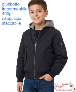 Giubbino bambino ARMATA MILITARE LY5132 NERO 4/12 anni