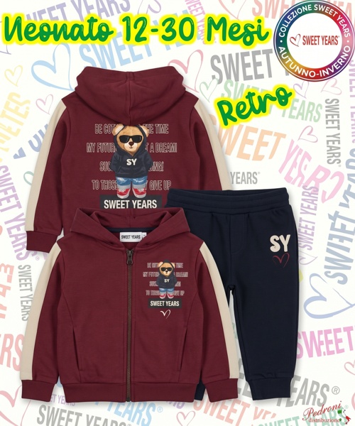 * SWEET YEARS * COMPLETO-NEONATO Felpato 007N...