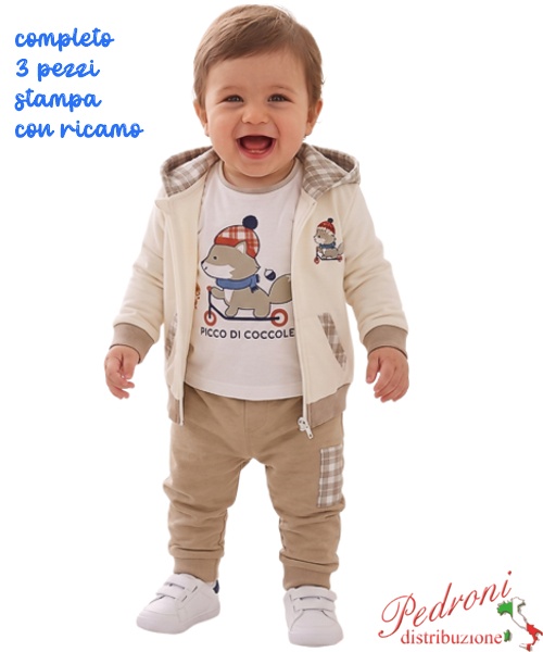 Tuta neonato BABY GANG V8457 PANNA/beige 3/12 mesi