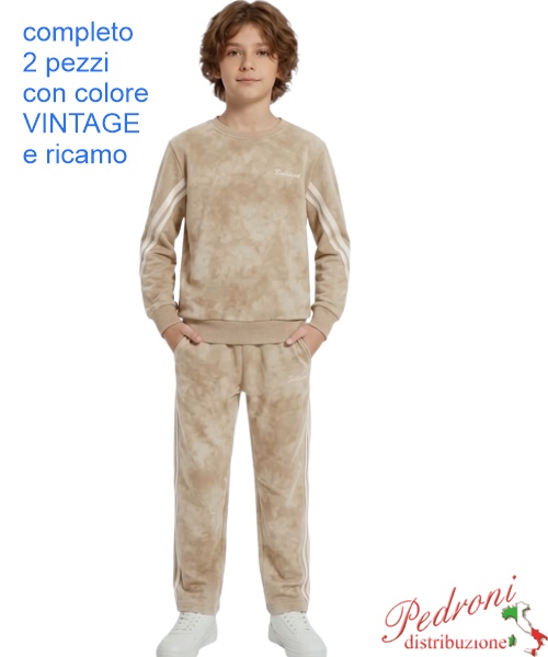 Tuta bambino STREET NT6257 BEIGE scuro 6/14 anni