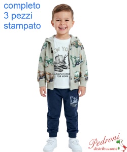 Tuta bambino NEW YORK GM1368 MUSCHIO/blu 1/5 anni