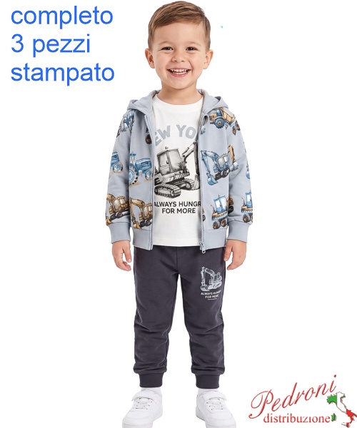 Tuta bambino NEW YORK GM1368 SKY/blu 1/5 anni