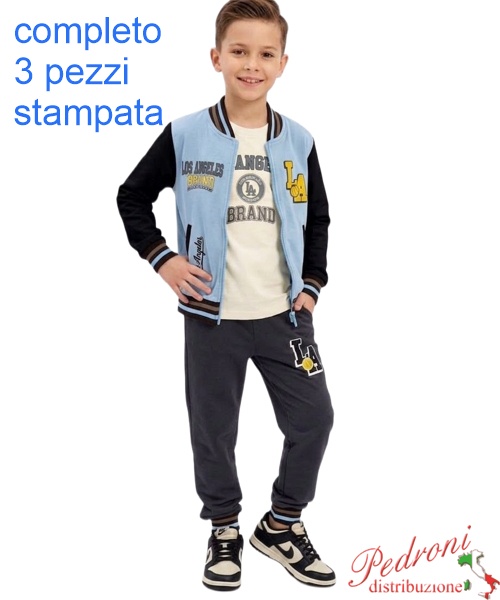Tuta bambino MG FM1356 SKY/blu 4/12 anni