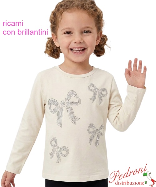 Maglia bambina LOLLITOP BB290 LATTE 3/8 anni