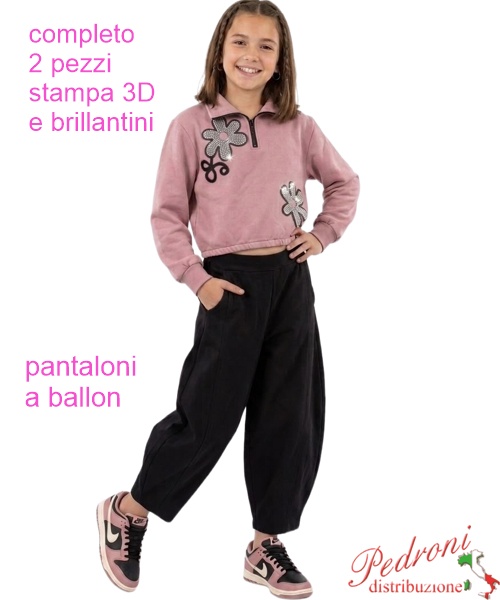 Completo bambina INJULY FC1262 CLIVIA/nero 4/12...