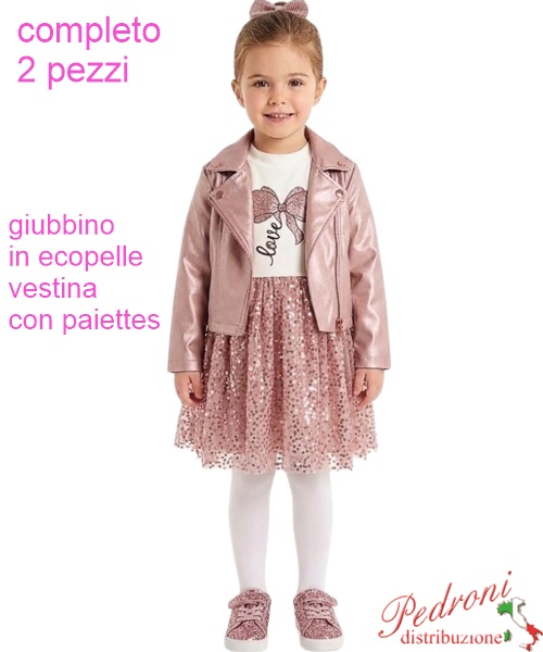 Completo bambina PINK AL668 CLIVIA 3/8 anni