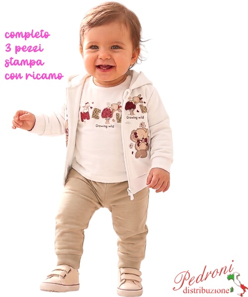 Tuta neonata INJULY LY1101 PANNA/beige 3/18 mesi