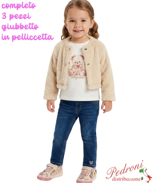 Completo neonata LOLLITOP BS8510 BEIGE/jeans...