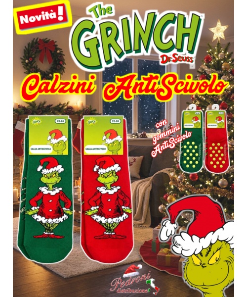 *PROMO NATALE* GRINCH Calza ANTISCIVOLO...