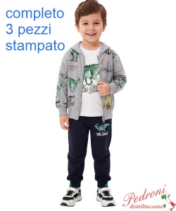 Tuta bambino NEW YORK GM1251 GRIGIO/blu 1/5 anni