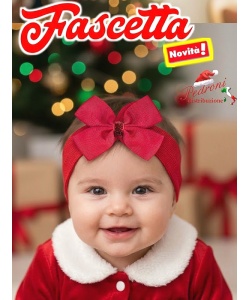 *NATALE* MAFER Fascetta Baby CALDO COTONE art.XNA9413 Rosso