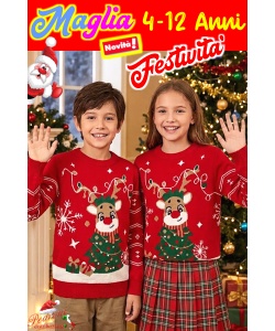 * FESTIVITA' * MAGLIONCINO Bambino/a 4-12 Anni art.L005