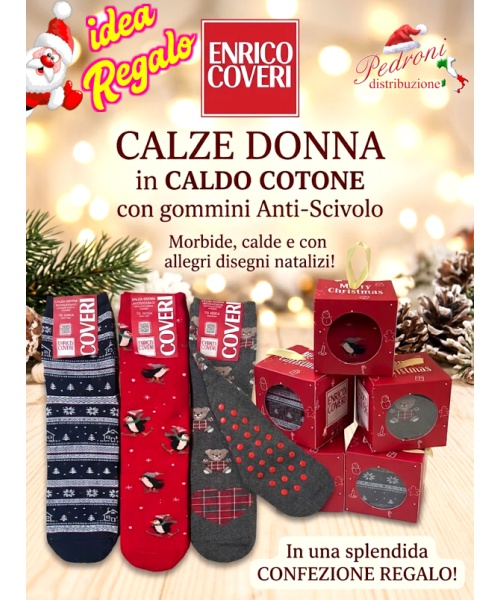 *NATALE* COVERI Calza Ragazza ANTI-SCIVOLO...